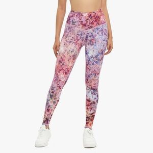 Chisportate multicolored leggings recycled polyester spandex fitted yoga size XL